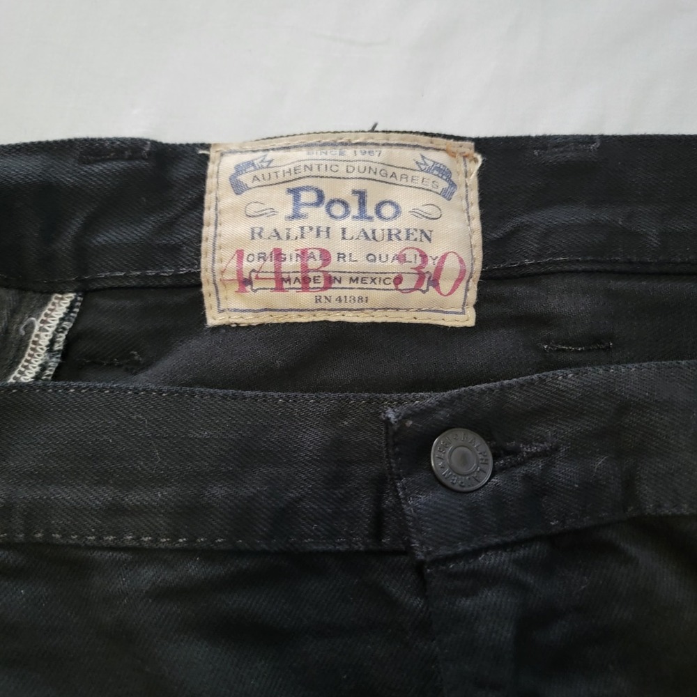 Polo Ralph Lauren Hampton Straight Jeans Men's 44Bx30 Big‎ & Tall Hudson Black